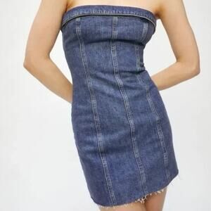 Reformation Madilyn Denim Mini Dress 0